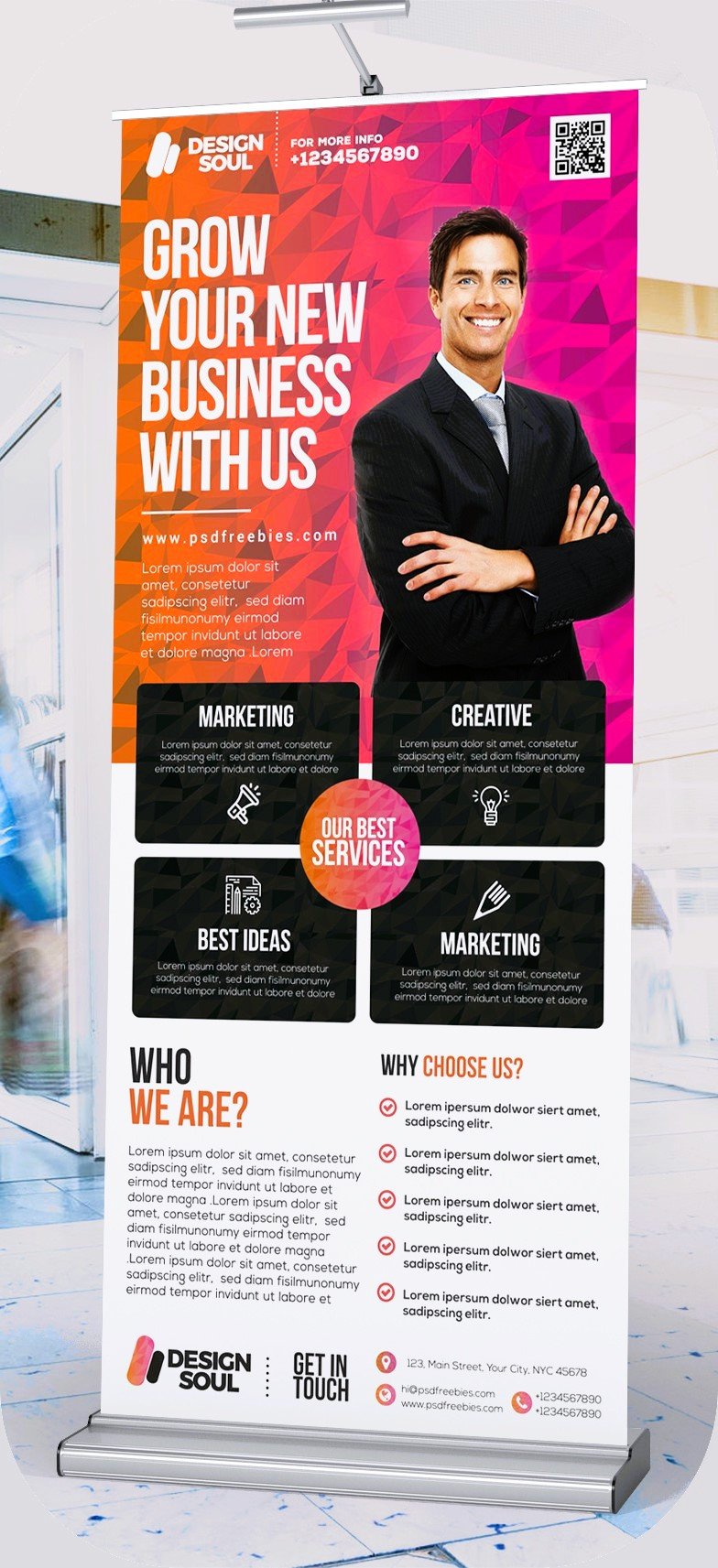 Multipurpose Roll-up Banner PSD